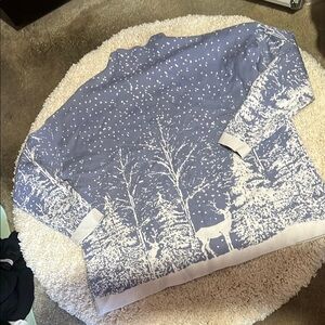 Tahari Blue and White Sweater